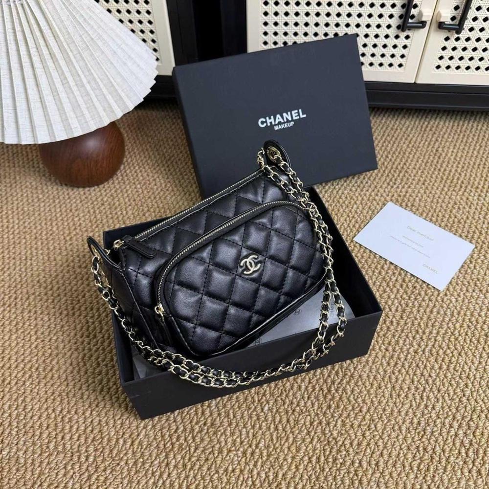 Chanel Makeup Line Black Quilted Crossbody Bag - Picture 2 of 14